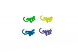 14. Pin logo pintado.